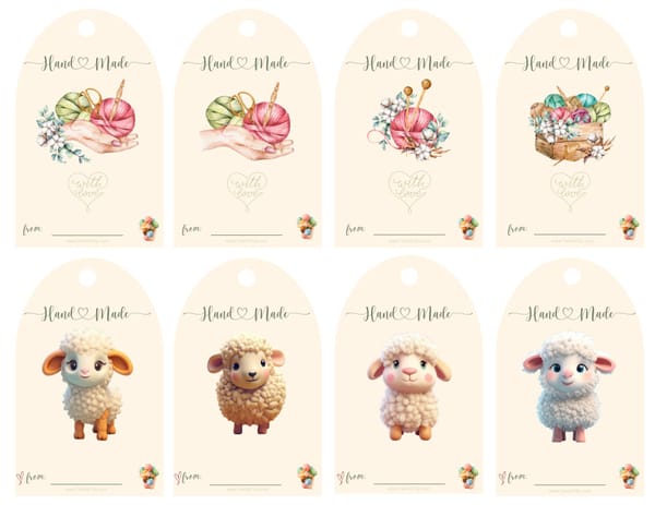 Printable "Handmade with Love" Gift Tags